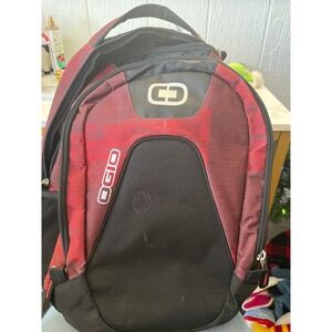 OGIO Red Plaid Backpack Laptop Bag Travel‎ School